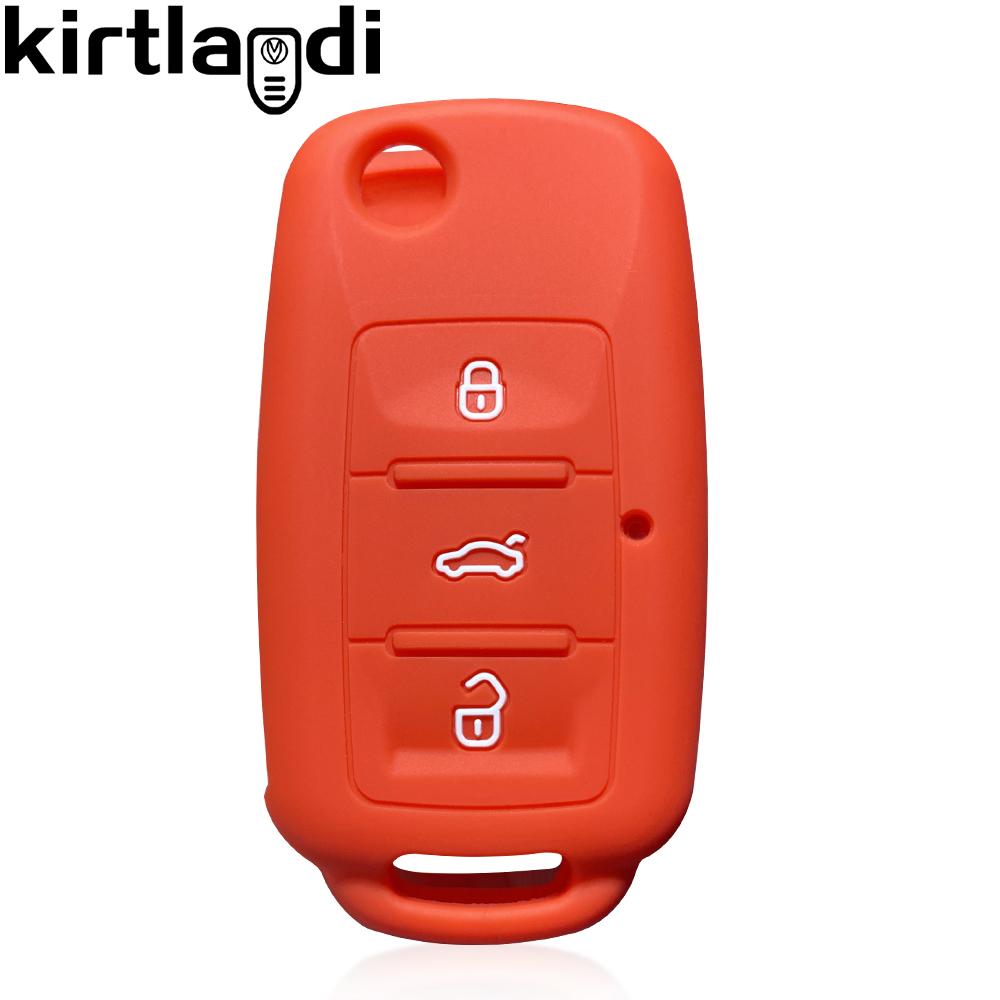 Silicone Case Key Cover Remote Fob Case for Volkswagen VW Bora Polo Jetta Passat B5 Golf 6 Beetle Caddy for Skoda Octavia Ibiza