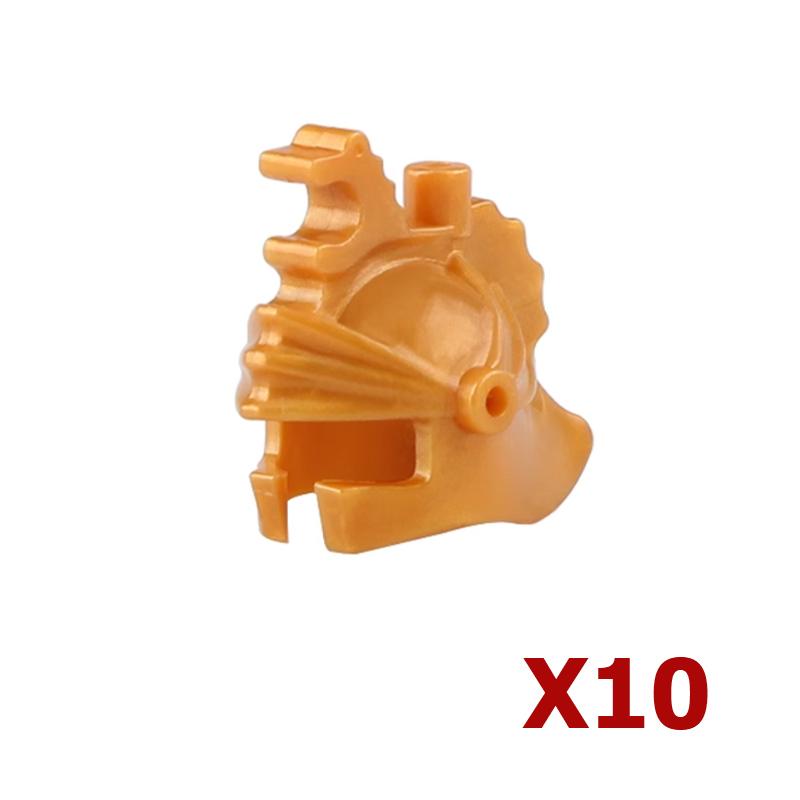 MOC Baustein Mittelalter Ritter Römischer Soldat Zubehör Helm Kopfbedeckung Flammenfeder Schwarzer Adler Schild König Umhang Ziegelstein Spielzeug