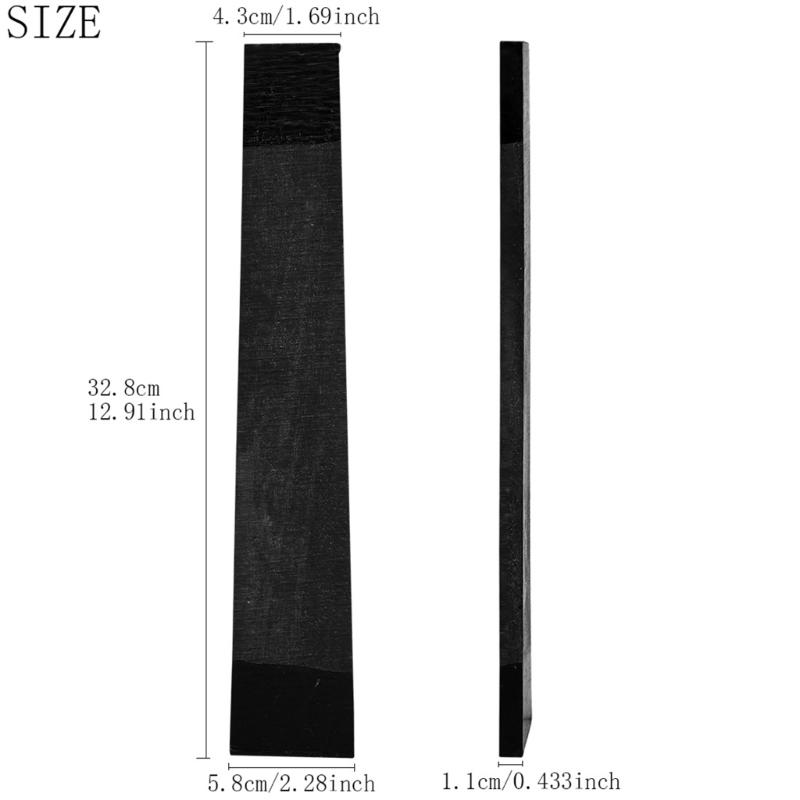 Ebony Mandolin Fingerboard Replacement Fretboard Repair Part Suitable for Superior Sound Quality and Performances