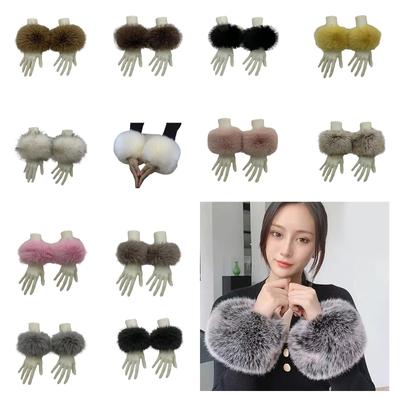 Winter Plüsch Handgelenkstulpen Armstulpen Pelzige Handgelenkstulpen Ärmel Plüsch Handgelenkstulpen für Damen Mantel Armstulpen Armband