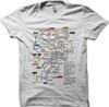 Camiseta Mapa del Metro de la Cultura Geek – Camiseta Gráfica Estilo Metro de Mundos de Ciencia Ficción y Fantasía