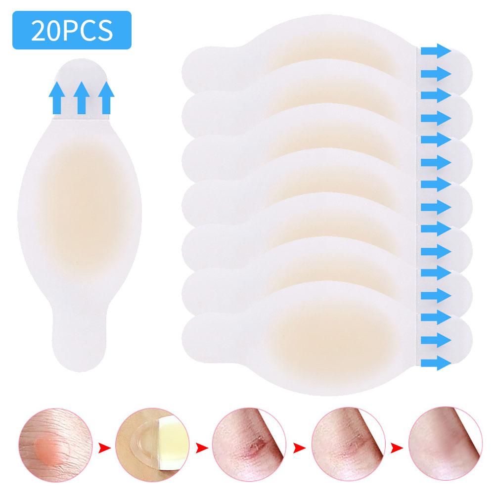 20PCS Soft Gel High Heel Foot Patches Adhesive Heel Blister Bandage Hydrocolloid Shoes Stickers Pain Relief Plaster Foot Care