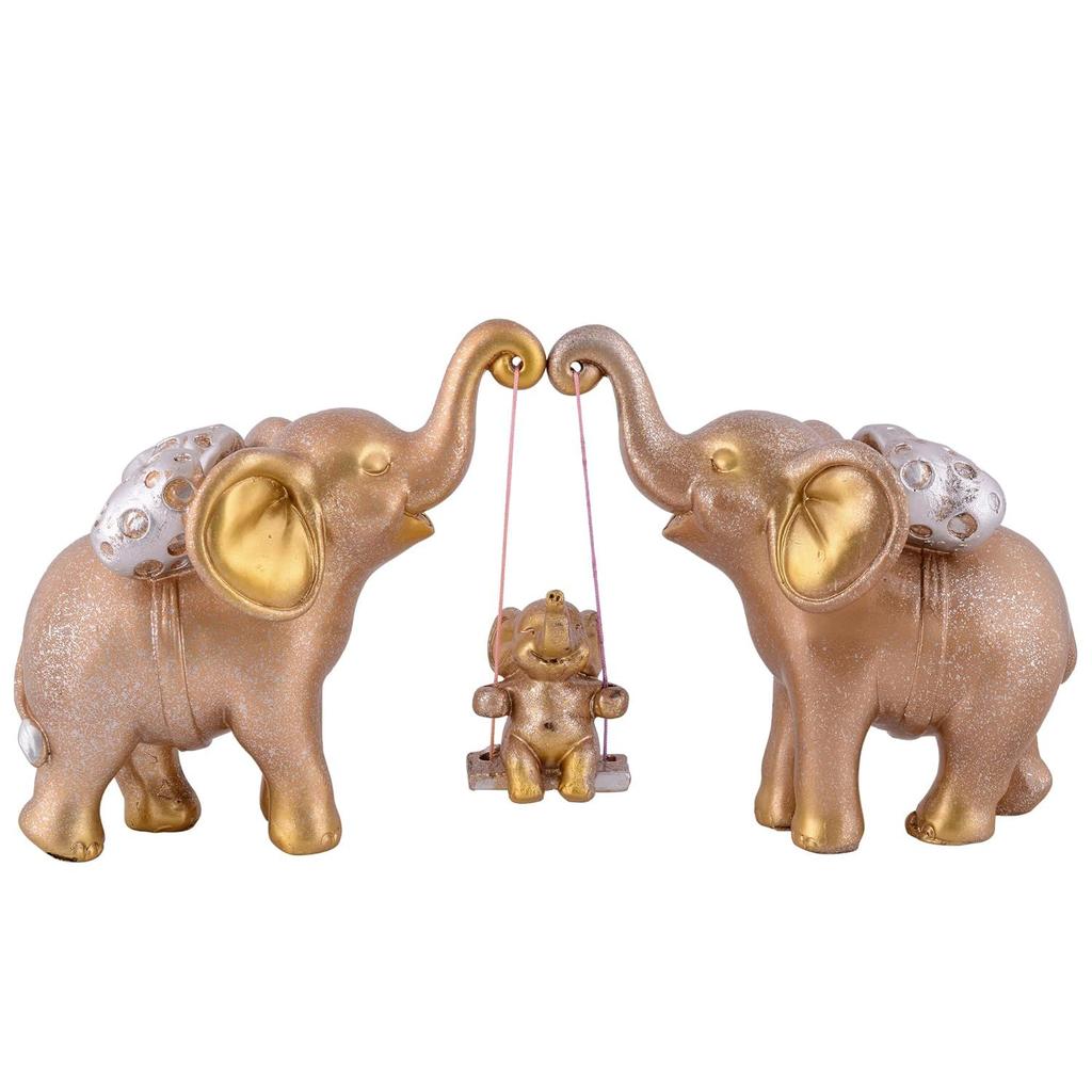 Elephant showpiece for Home & Office décor (Golden)