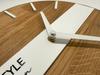 Wooden wall clock Oak Classic 30cm white
