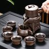 High Quality Ceramic Lazy Man Style Automatic Rotating Insulation Tea Set Suitable for Home Making