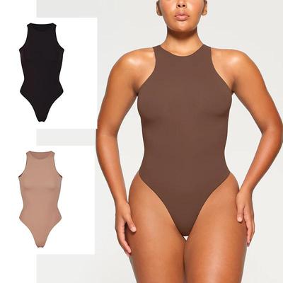 Von den Kardashians inspirierter, hochelastischer, kurzärmliger Schlankheits-Body – Hautfreundliche Yogabekleidung