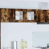 Wall Mounted Cabinet with Door 2 Pcs Smoked Oak 40 X 31 X 40 Cm
