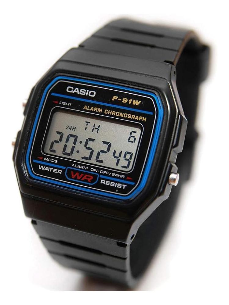 Casio Resin Case Resin Strap Men's Quartz Watch F-91W-1