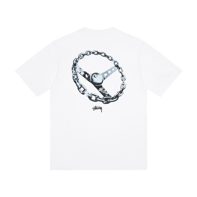 Camiseta de Algodón Unisex de Corte Holgado con Estampado de Letras Camiseta Casual de Manga Corta para Adolescentes y Adultos