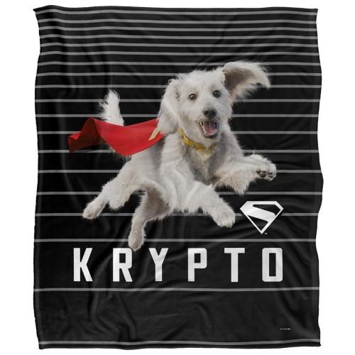 Superman Silky Lines Krypto Supersoft Blanket
