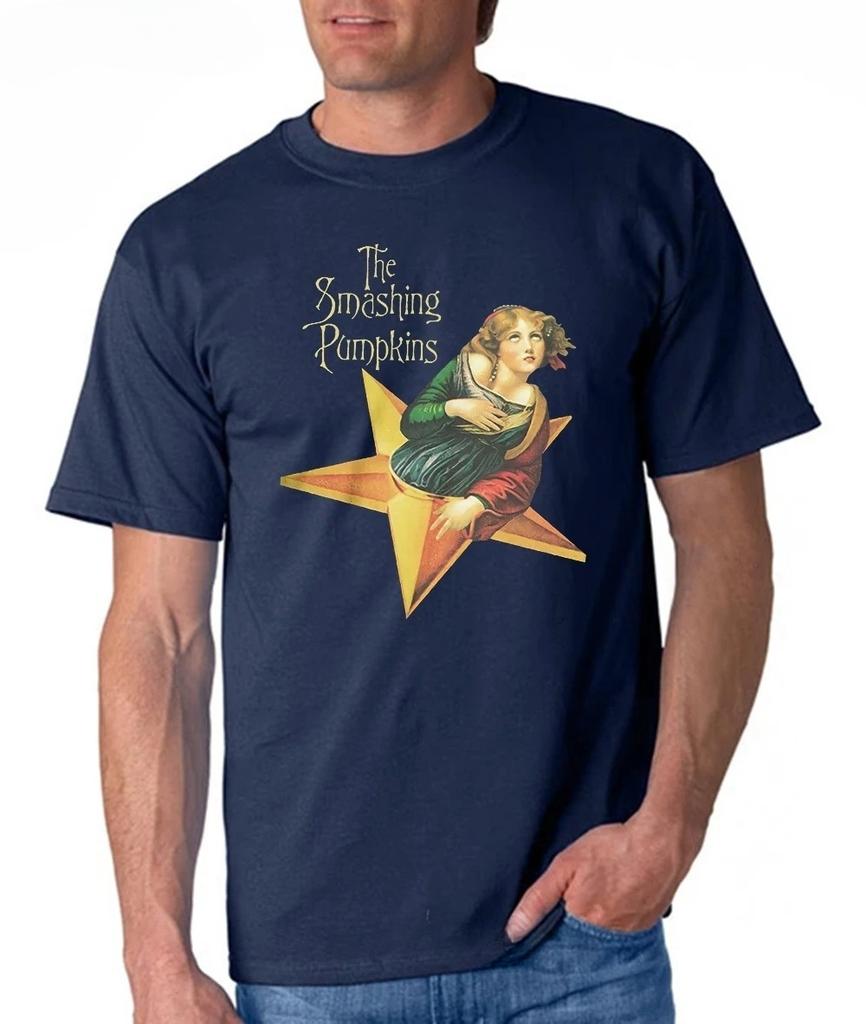 Das The Smashing Pumpkins Herren T-Shirt 100% hochwertige Baumwolle Rock T-Shirt Sommermode vielseitiges T-Shirt