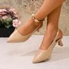 Fashion Ladies Shoes 2025 Summer Fashion Pointed Toe Women's Sandals High Heels Slip on Thin Heel Pumps Versatile New