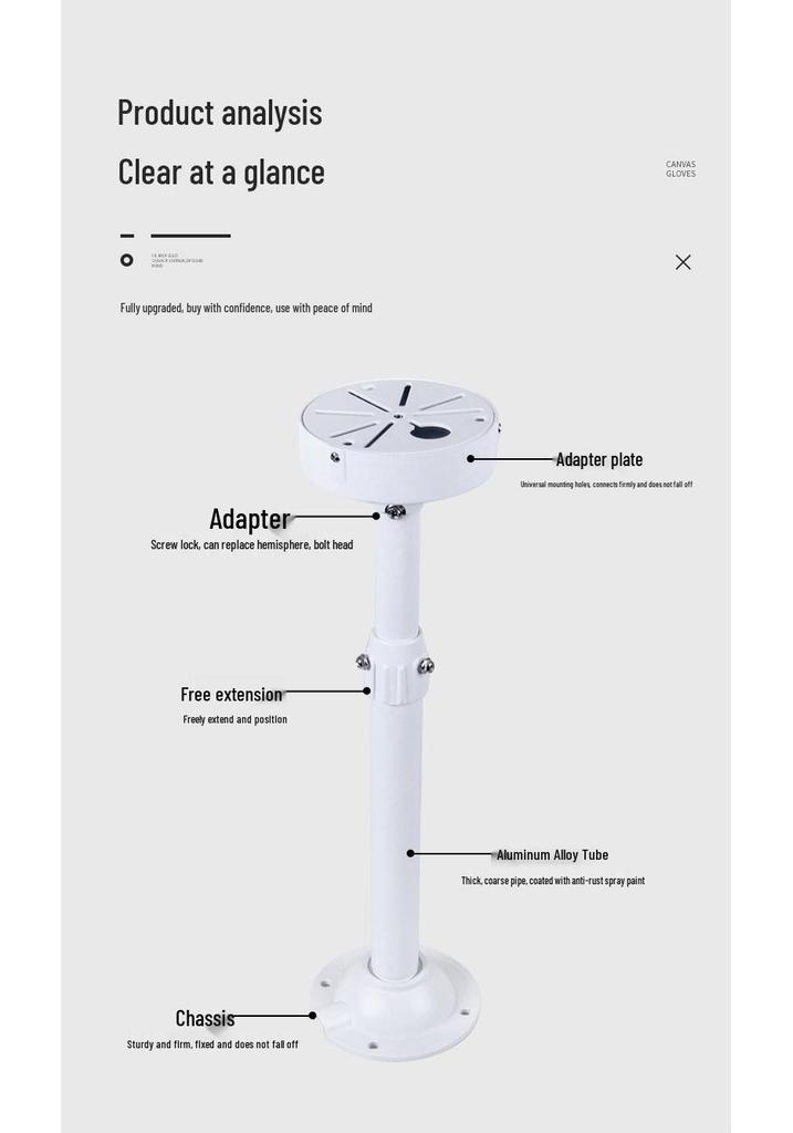 Type I 120 Aluminum Alloy Retractable Hemisphere Extended Outdoor Bracket for Hikvision AP Monitoring Camera