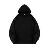 2025 Unisex Solid Color Hooded Sweatshirt - Comfortable Loose Drop Shoulder Style