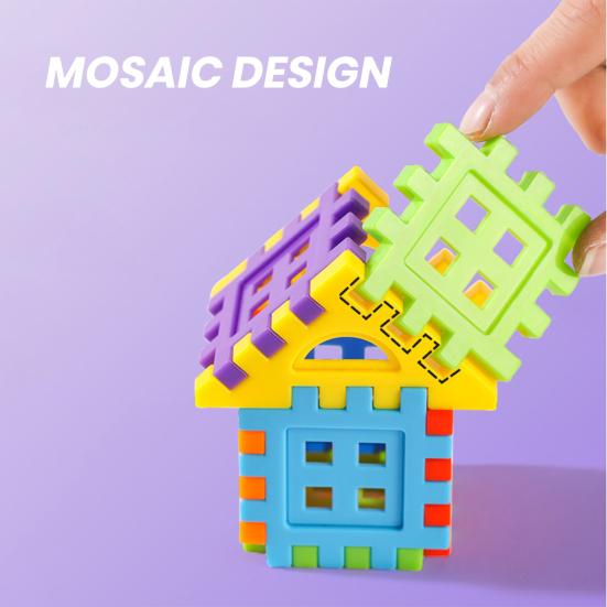 140/160/260Pcs Kids Waffle Building Blocks Toy Toddlers Boys Girls Interlocking Blocks Construction Learning STEM Educational Toy Set