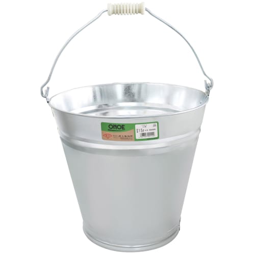 Onoue Seisakusho (ONOE) Bucket No. 10, 15 Liters, Impact and Cold-Resistant Galvanized Steel, Gardening, Camping, and Emergency Supplies, 31.5cm Diame
