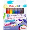 8 Coloring Felt-tip Pens - for Children - Broad Tip - Washable - Pentel Arts