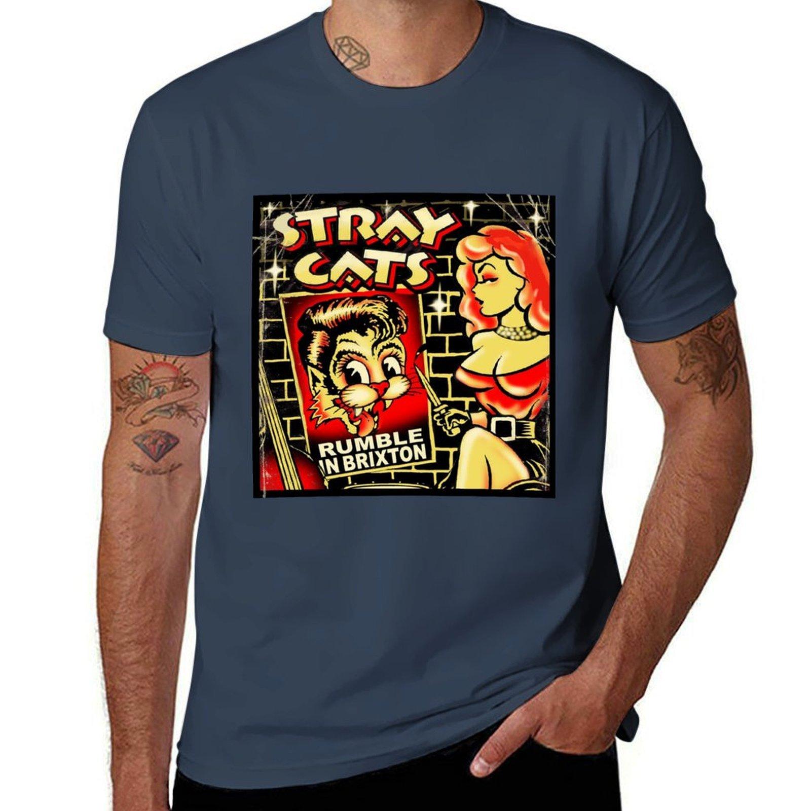 Stray Cats Brian Setzer TShirt Trendy Pattern TShirt for Men S