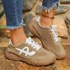 Women's Lightweight Breathable Mesh Casual Flat Shoes Soft Sole Comfortable Walking Sneakers Suitable for Daily Wear and Outdoor Activities
