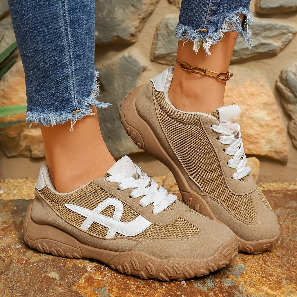 Women's Lightweight Breathable Mesh Casual Flat Shoes Soft Sole Comfortable Walking Sneakers Suitable for Daily Wear and Outdoor Activities