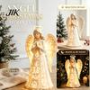 Resin Decorative Night Light Praying Angel Light, Figurine with Warm LED Lights Indoor Atmosphere Lighting for Home Decor, Tabletop Ornament Christmas