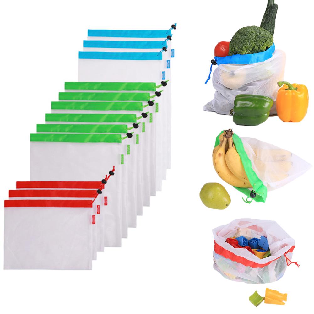Reusable Mesh Reusable Mesh Produce Bags Eco Friendly Washable Fruit Vegetable ...