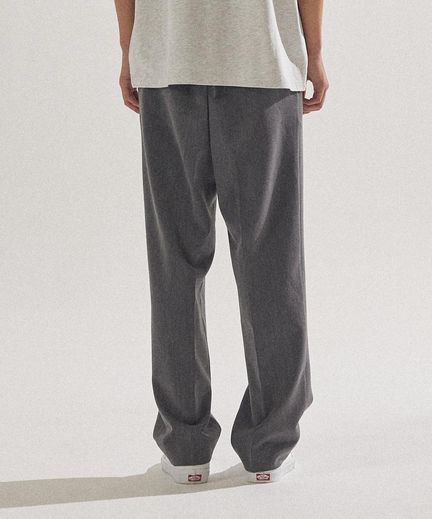 PALAP Unisex Essential Semi-Wide Elastic Waist Slacks Pants_Pl24F7Pt012_Mgr