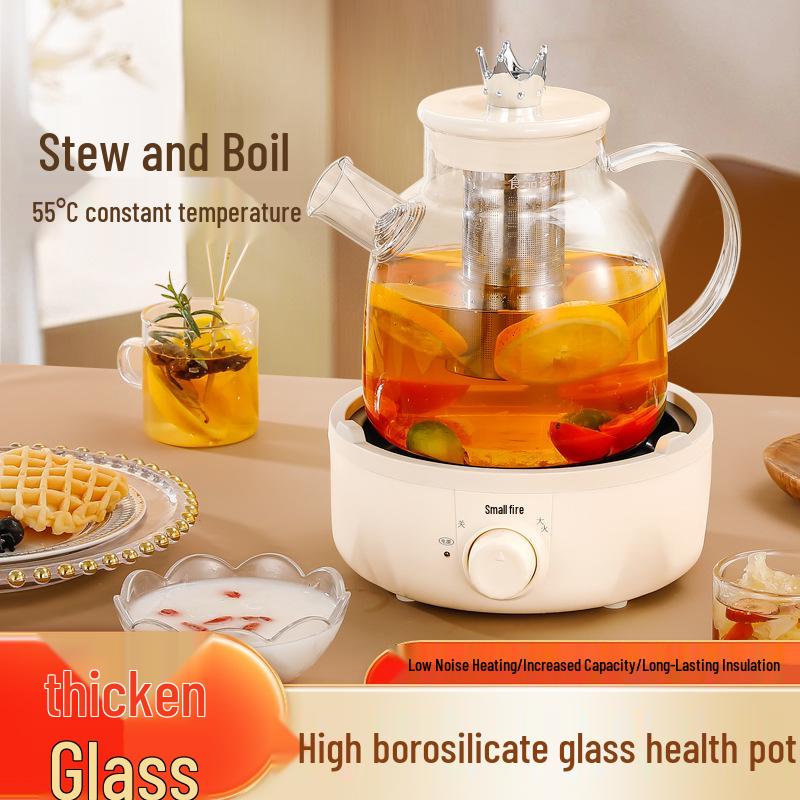 Multifunctional Automatic Glass Flower Tea Pot for Home or Office