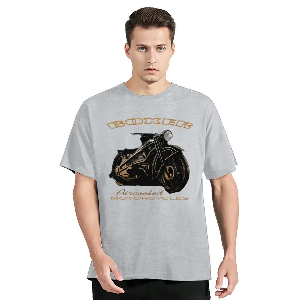 Boxer Classic Motorcycle Motorcycle Airhead Graphic Fitness T-shirt Cotton Tops Tees Men's Clothing Oversized Unisex Tshirt