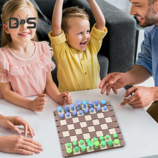 1 Set magnetisches Waldpilz-Schachspiel mit aufrollbarem Schachbrett, tragbares Reise-Schachbrettspiel für Kinder und Erwachsene