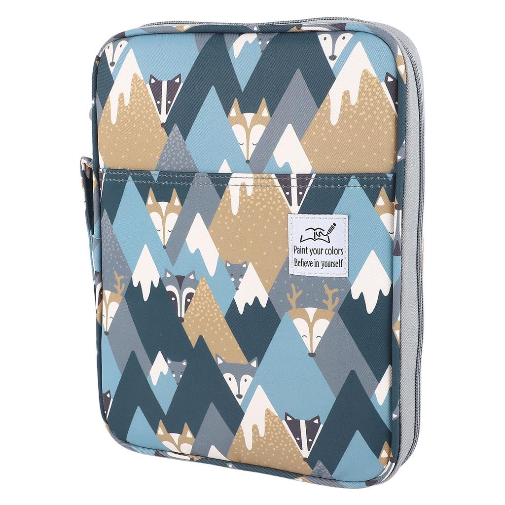 96 Slots Colored Pencil Case Nylon Multi Layer Large Capacity Art Student Storage Pencil Bag for Refills Colored Pencils