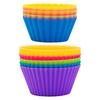 6 Stück Silikon Muffin Eierkuchen Backformen Antihaft Lebensmittelqualität Form für Ofen Mikrowelle & Gefrierschrank Leicht zu lösend Wiederverwendbare Kuchenform für Cupcakes Brot