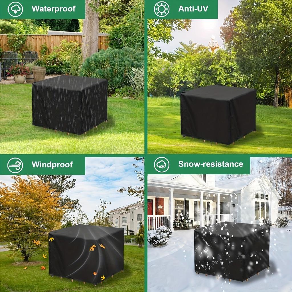 Courtyard Furniture Cover, Rectangular Outdoor Table Cover, Suitable for Terraces, Balcony, Gardens