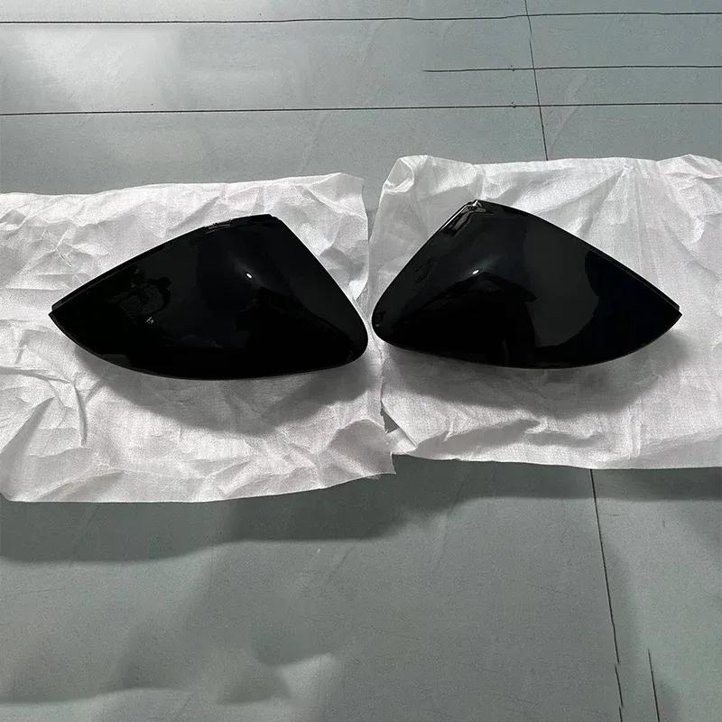 For Skoda Superb 2016-2018 Car Reversing Mirror Protective Shell Bright Black Replacement Buckle Type
