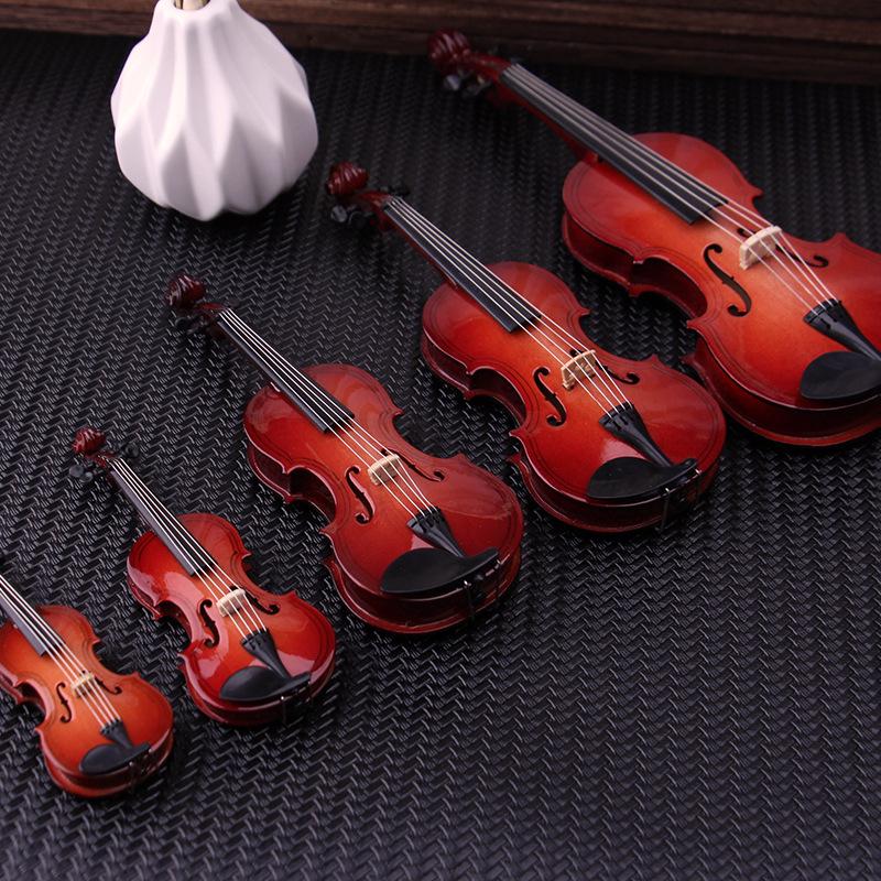Mini Violin Model - Musical Instrument Decor Gift for Friends, Birthday, or Christmas