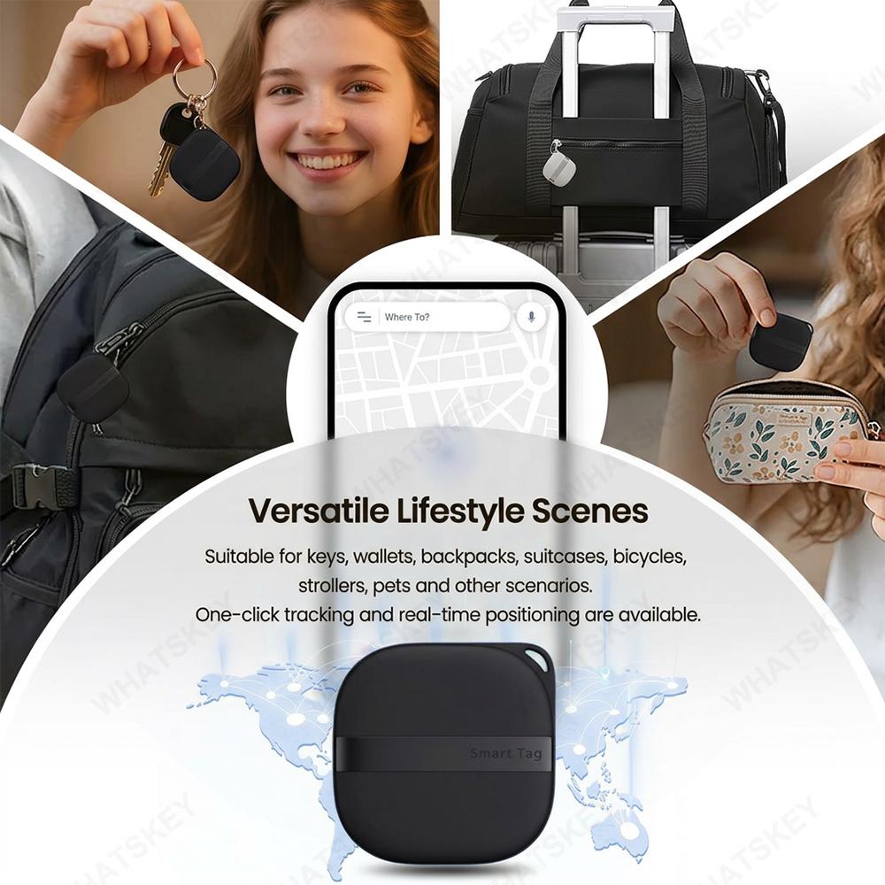 1-4Pack Android Smart Location Tag Tracker Key Finder Wallet Pet Truck Bluetooth Locator Works With Google Find Hub Car GPS Trac
