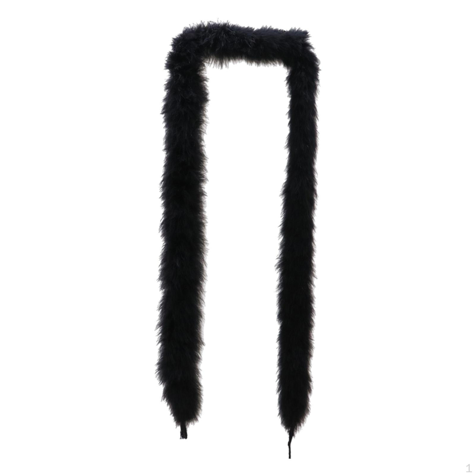 

Artificial Craft Fabrics, Soft Feather Strips, Wool Strips for Decoration, Clothing, Party, Crafts чёрный