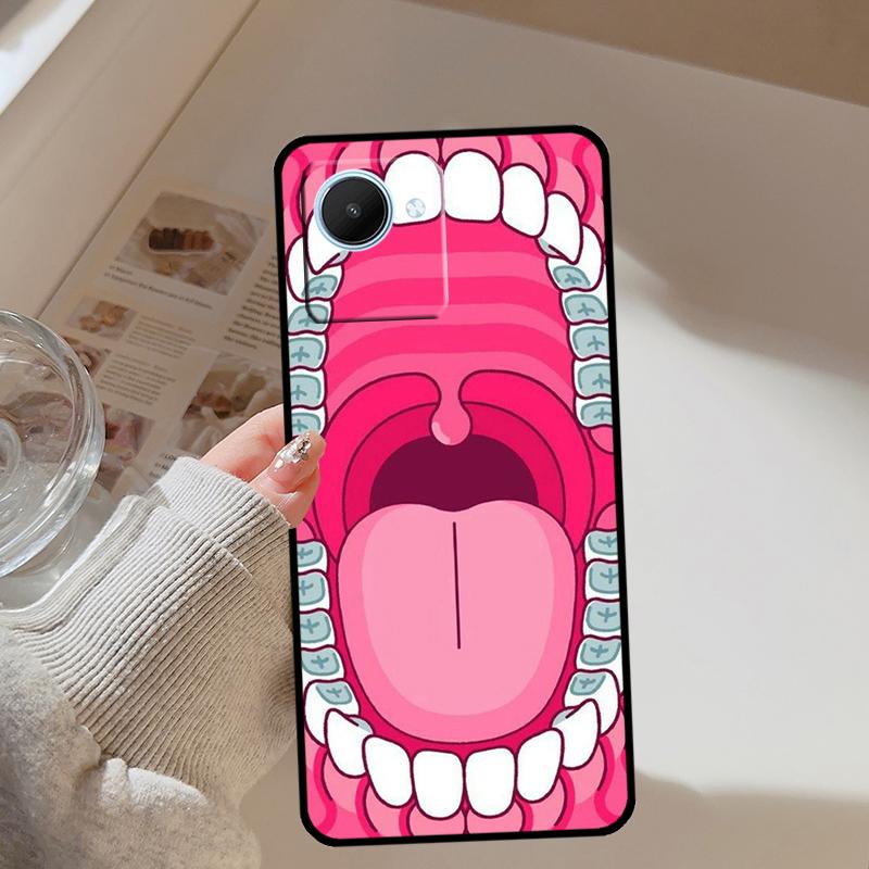 

Cartoon Dentist Dental Teeth For Realme C67 C75 C61 C55 C53 C51 C21Y C25S GT 7 Pro 5 6 GT 6T 10 11 12 13 14 Pro Plus Case Realme GT5