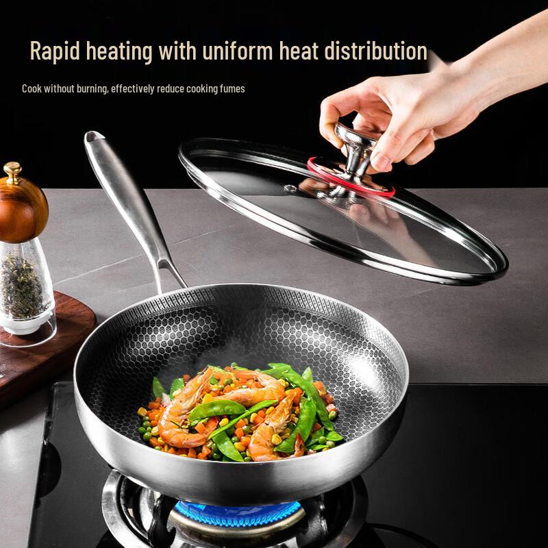 ZISIZ Thickened Honeycomb Non-Stick Frying Pan