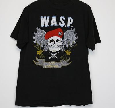 VÝPRODEJ Vintage Wasp 1986 The Last Command Tour Koncertní S-234XL Černé Pánské Tričko M Unisex Tričko