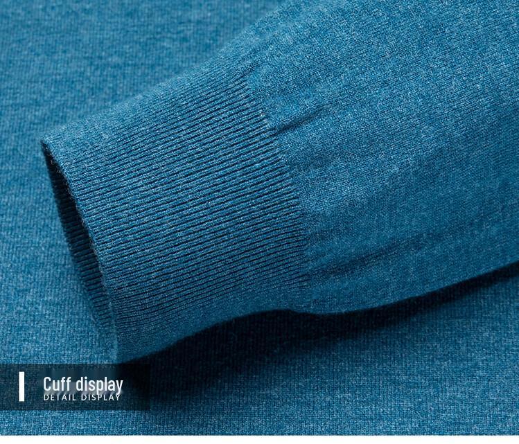 Pull en maille à manches longues et col semi-montant style coréen pour homme