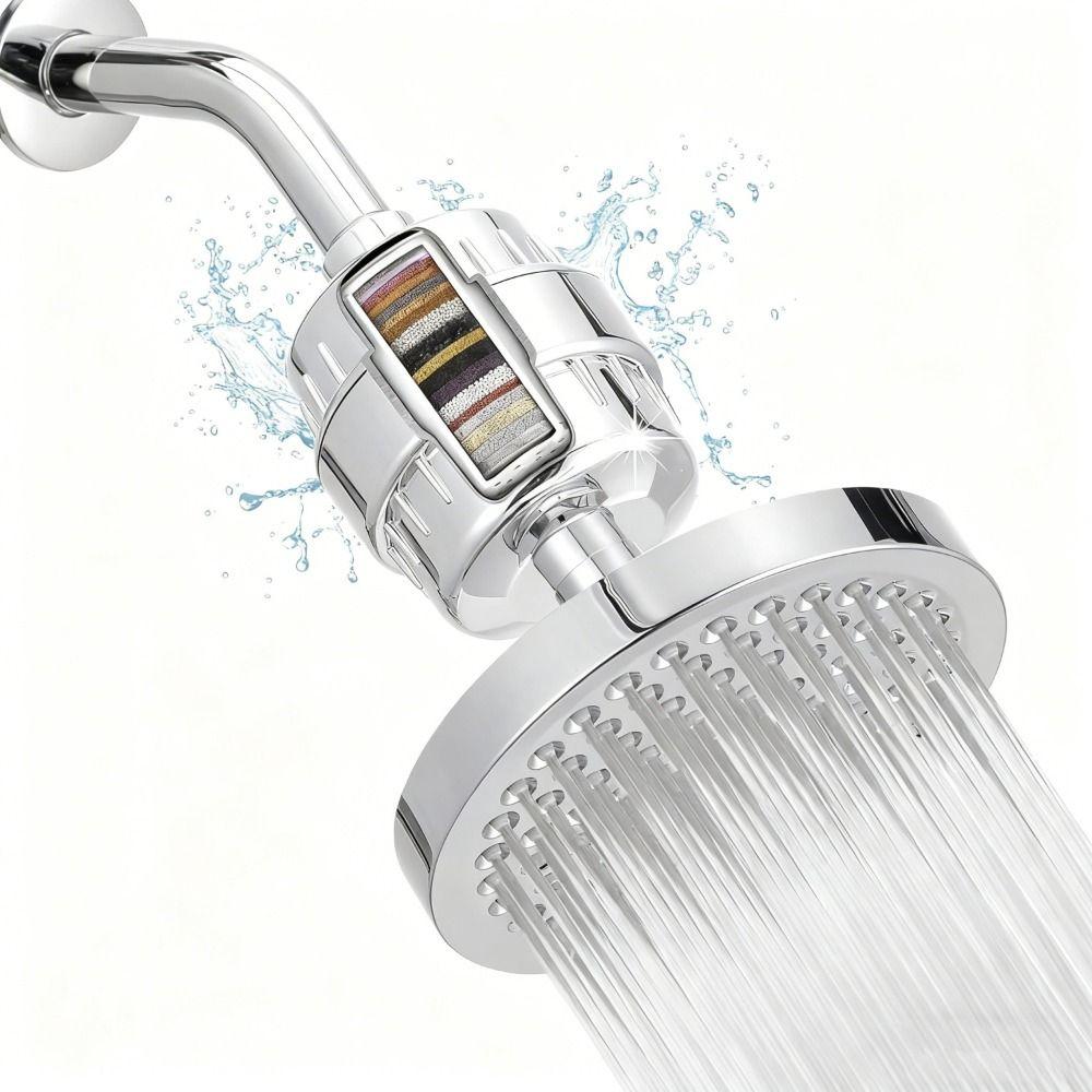 360° Adjustable Shower Water Purification Filter Reduce Skin Dryness Adjustable Nozzle Shower Head Filter Hard Water Filter