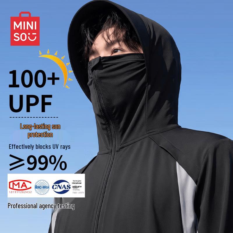 MINISO Men s UPF100+ Cooling Quick Dry Sun Protection Jacket 4XL