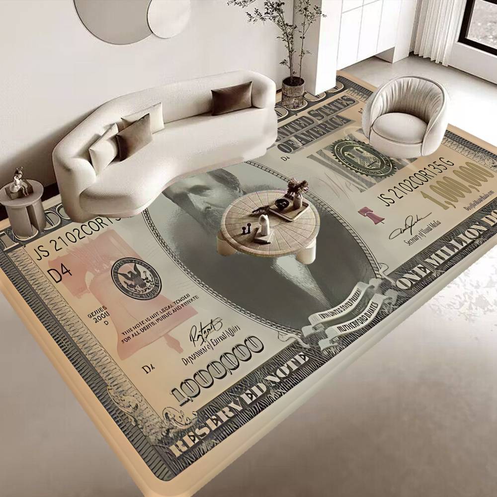 Dollar Geld Fußmatte Retro Mehrfachauswahl Wohnzimmer Küchenteppich Rutschfest Moderne Heimdekoration
