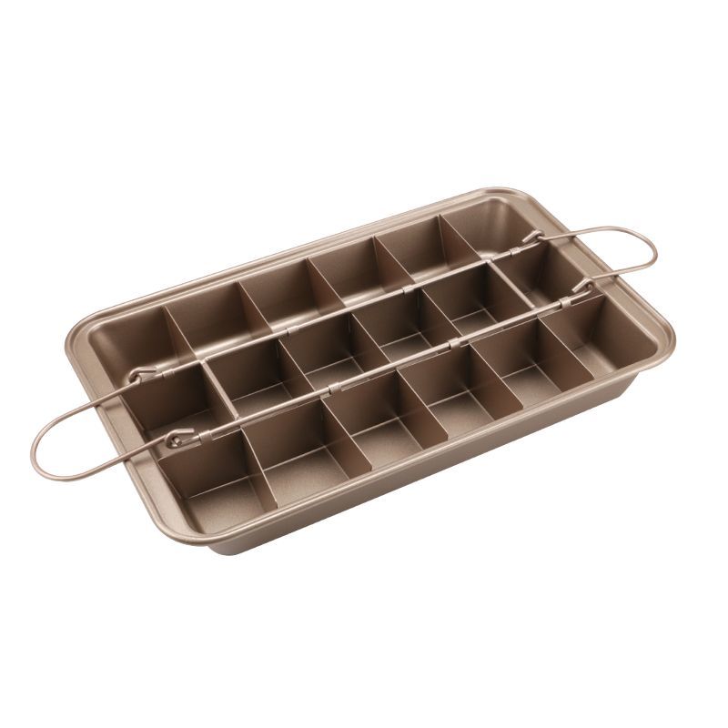 

Thickening Carbon Steel Cake Mold Creative Brownie Pan18 Lattice Rectangle Divided Into Slices of Date Cake Pineapple Pastry Pan