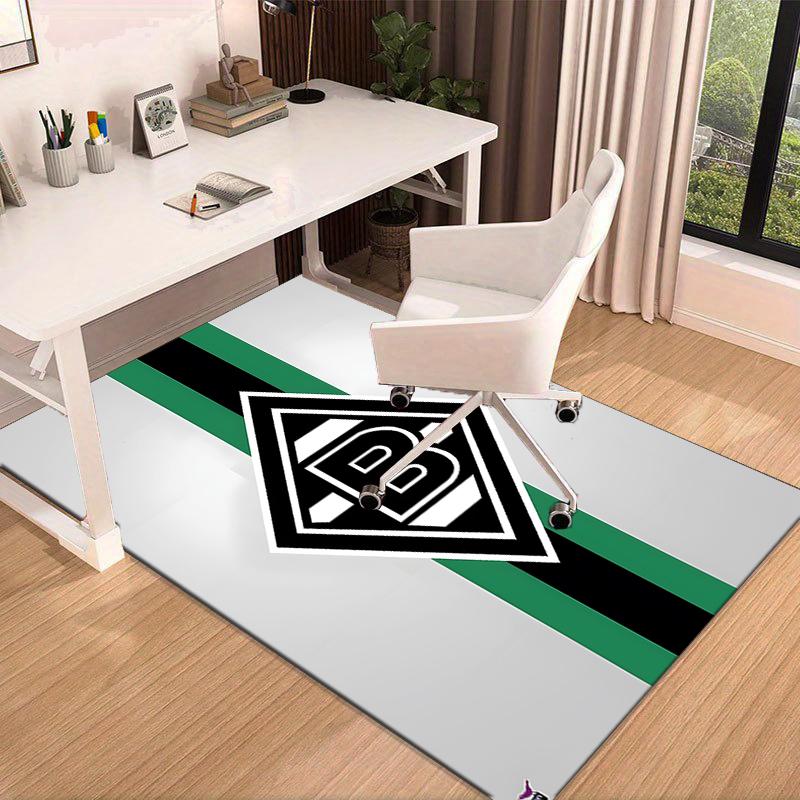 1PC Green Black Borussia Rug Game Carpet, Floor Mat for Bedroom Living Room Entryway Rug, Home Decor Idea Gift for Christmas birthday