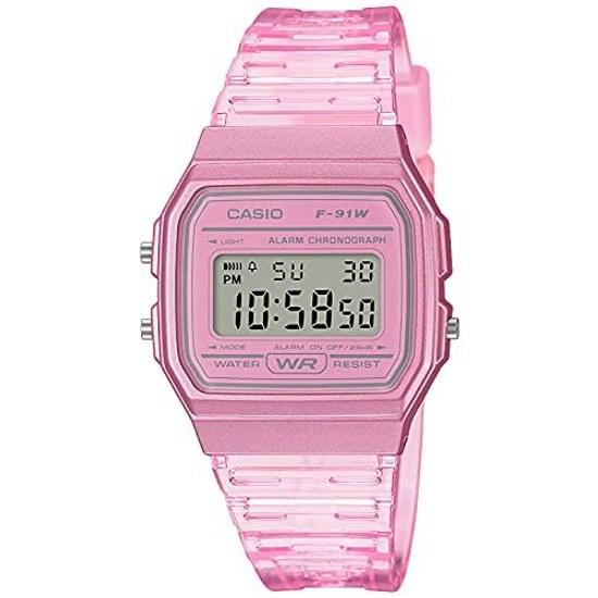 Casio wristwatch Collection F-91WS-4JH Pink