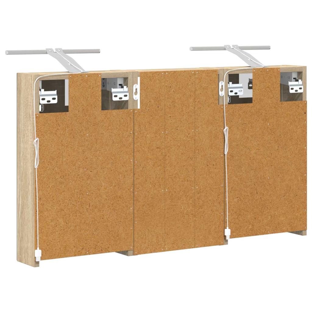 Bathroom Cabinet Set 3 Pcs 90 X 10.5 X 50 Cm Particleboard
