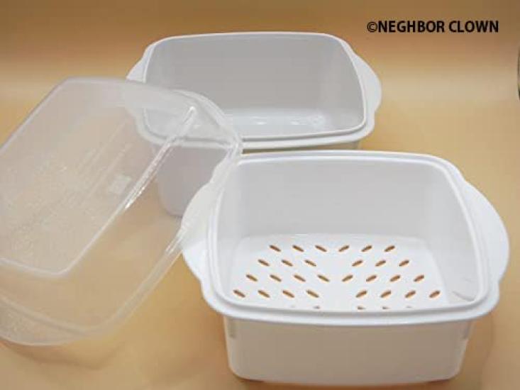 NEIGHBOR CLOWN Microwave Cooker for Warm Vegetables and Steamed Dishes Warm Vegetables and Steamed Dishes in the Microwave Made in Includes RC Sticker