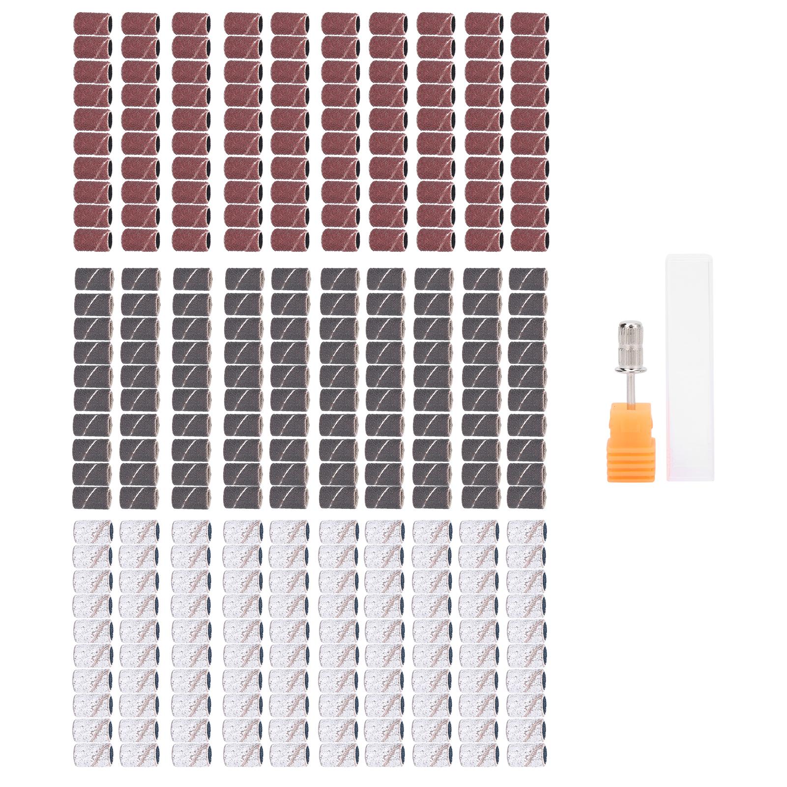 

300 шт. шлифовальных лент 80# 120# 180# зернистости, пилка, инструмент для маникюра и педикюра со стержнем